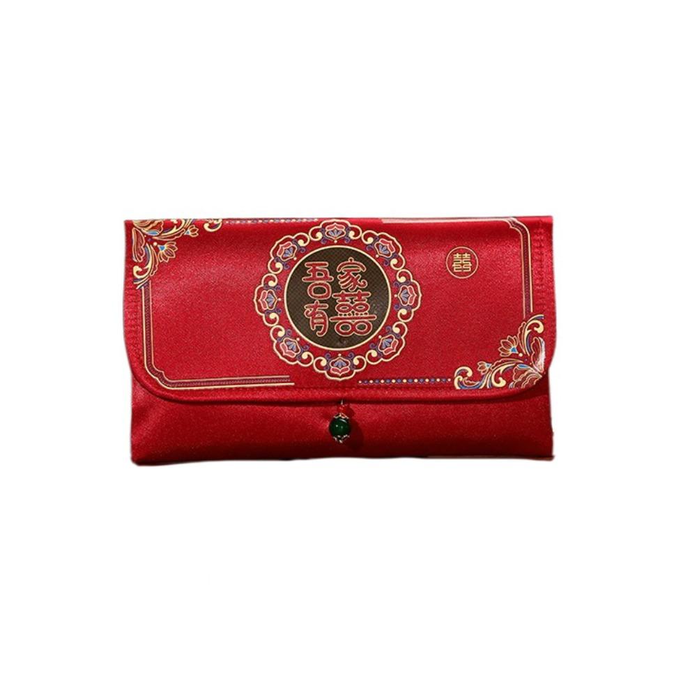 Embroidery Brocade Red Envelope Satin New Year Red Envelope Wedding Red Pockets  Engagement