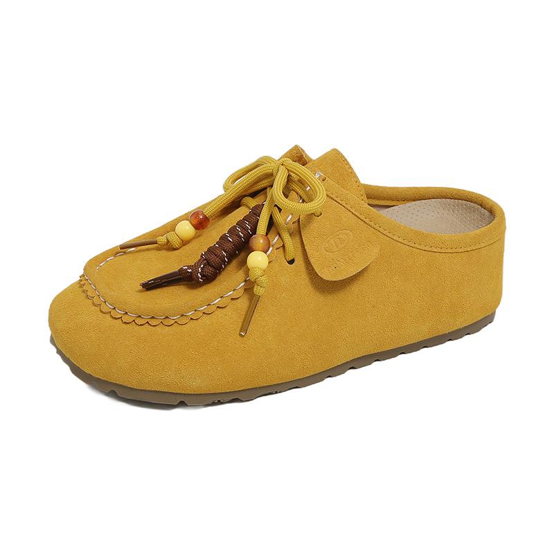 Inner height increase Birkenstock cool slippers women's summer outer wear 2025 new thick-soled one-pedal lazy bag head half slippers