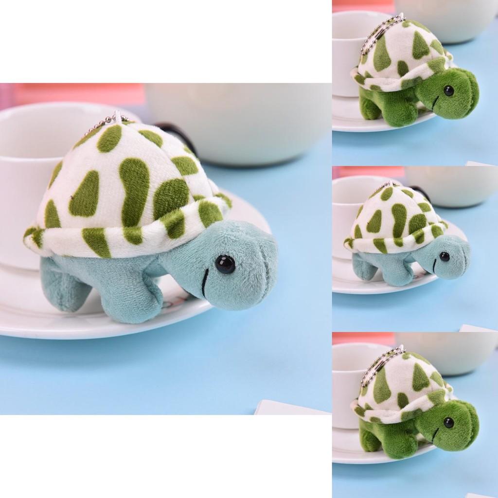 Cute Spotted Turtle Plush Keychain Fluffy Toy Adorable Bag Accessory