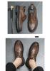 2024 Autumn/Winter Men's Comfortable Leather Lace-up Brogues - Casual British Business Formal Shoes