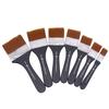 Black Handle Brush Metal Ring Wooden Handle Nylon Hair Artist Watercolor Oil Painting Gouache Acrylic Art Supplies