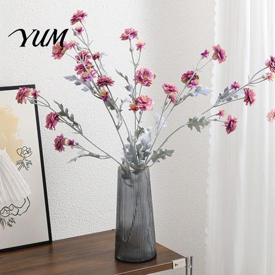 Lifelike Faux Botanicals Artificial Camellia Flowers, Realistic Fake Silk Bendable Stem Blooms Flower Stems for Home Vase Floral Arrangement