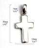 [World Accessories Carmelo] Christ Cross Christian Pendant Sterling Silver 925 Women's Men's
