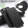 SUTENI J06 For iPhone 16 Pro Max Case Litchi Texture Leather Wallet Phone Shell Compatible with MagSafe