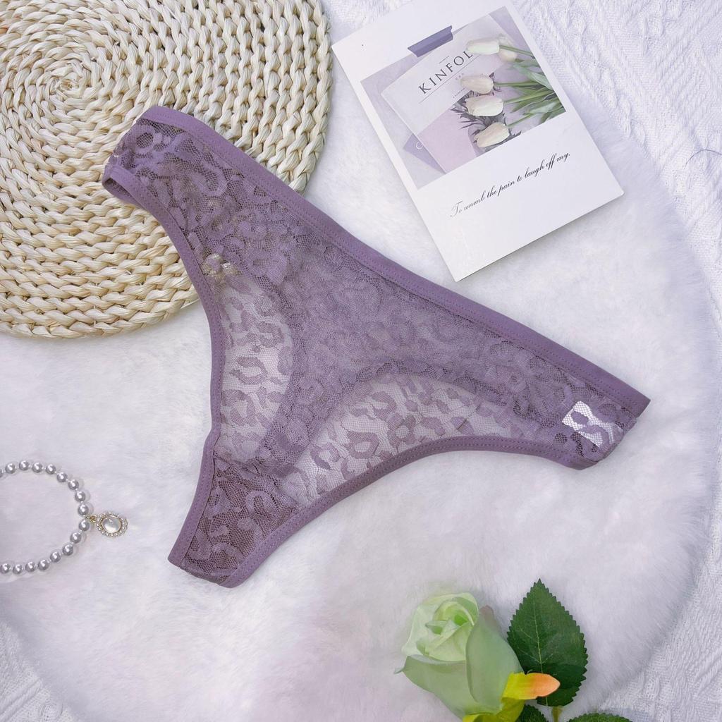 Ultra-Thin Leopard Print Lace Thong: Sexy, Comfortable & Hip-Lifting