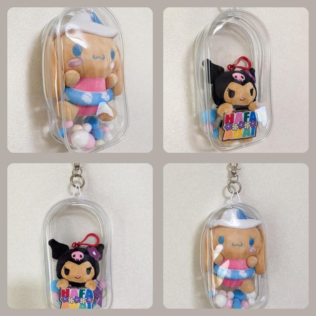 Start Side Oshinui Pouch, Oshinui Pouch, Transparent Ita Bag, Waterproof and Dustproof for Carrying, Doll Bag, Plush Toy, and Outing Display (2 Clear