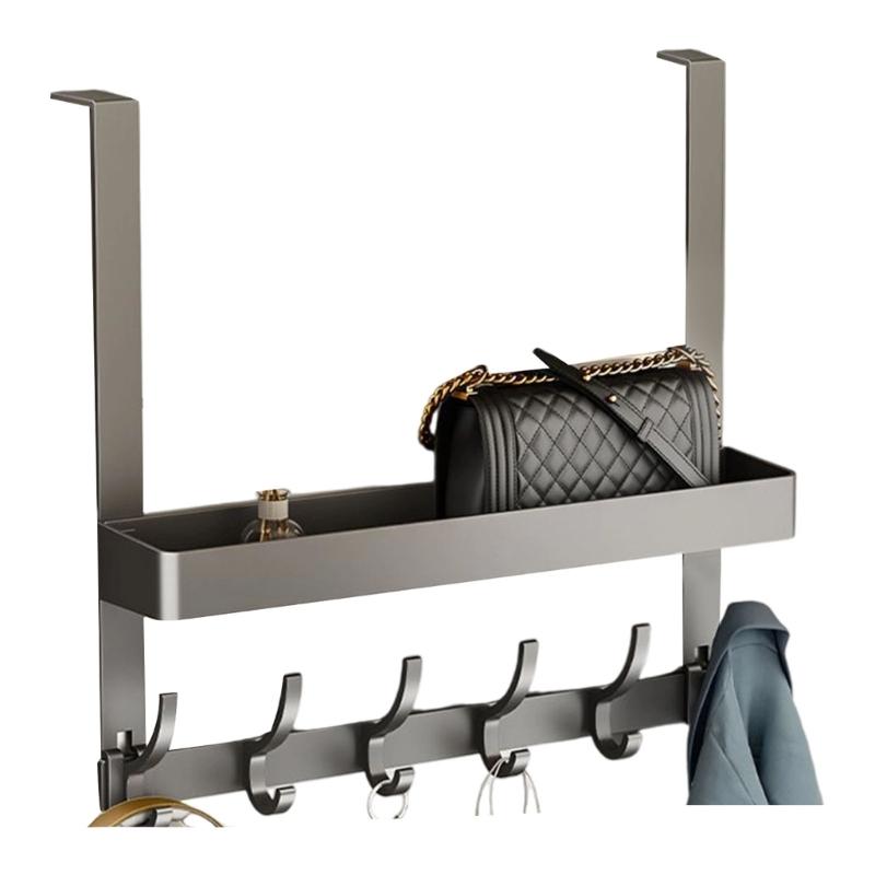 Door Back Hooks For Hanging Coat Bags Towels Heavy Duty Rustproof Over The Door Hanger Organizers Space Saving Home Storage