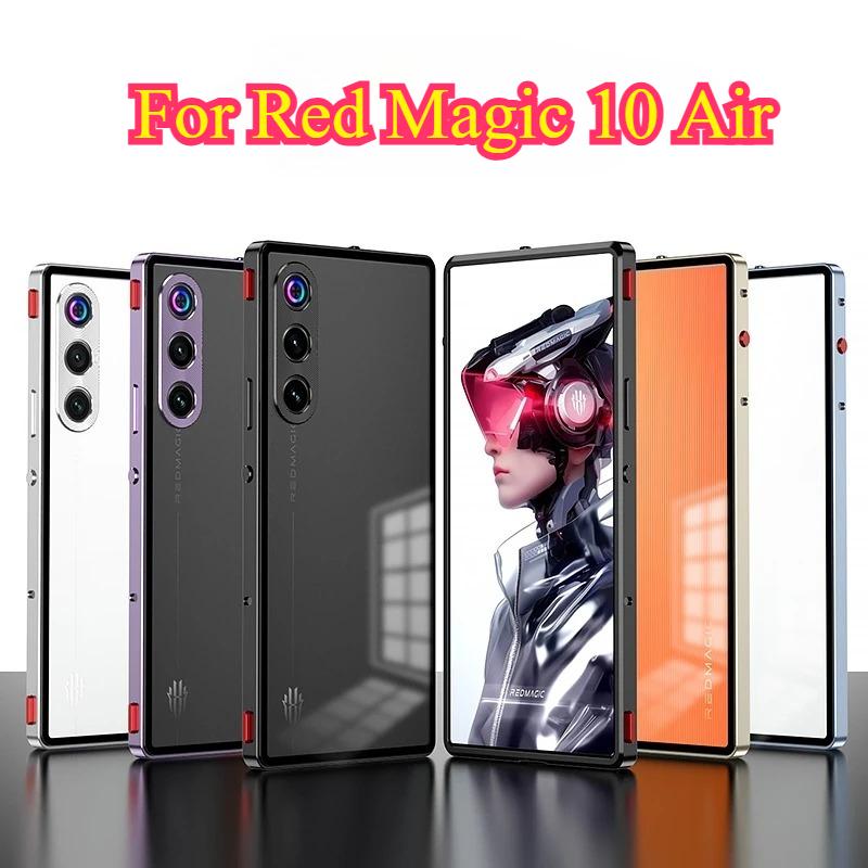 Alloy Metal Lens Protection Case For ZTE Nubia RedMagic 10 Air 10Pro+ 9Spro 8 Transparent Tempered Glass Hard Shockproof Cover