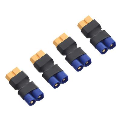 FLY RC 4-Piece XT60 Female Connector Plug To EC3 Male Plug Adapter for LiPo (XT60 Female To EC3 Male)
