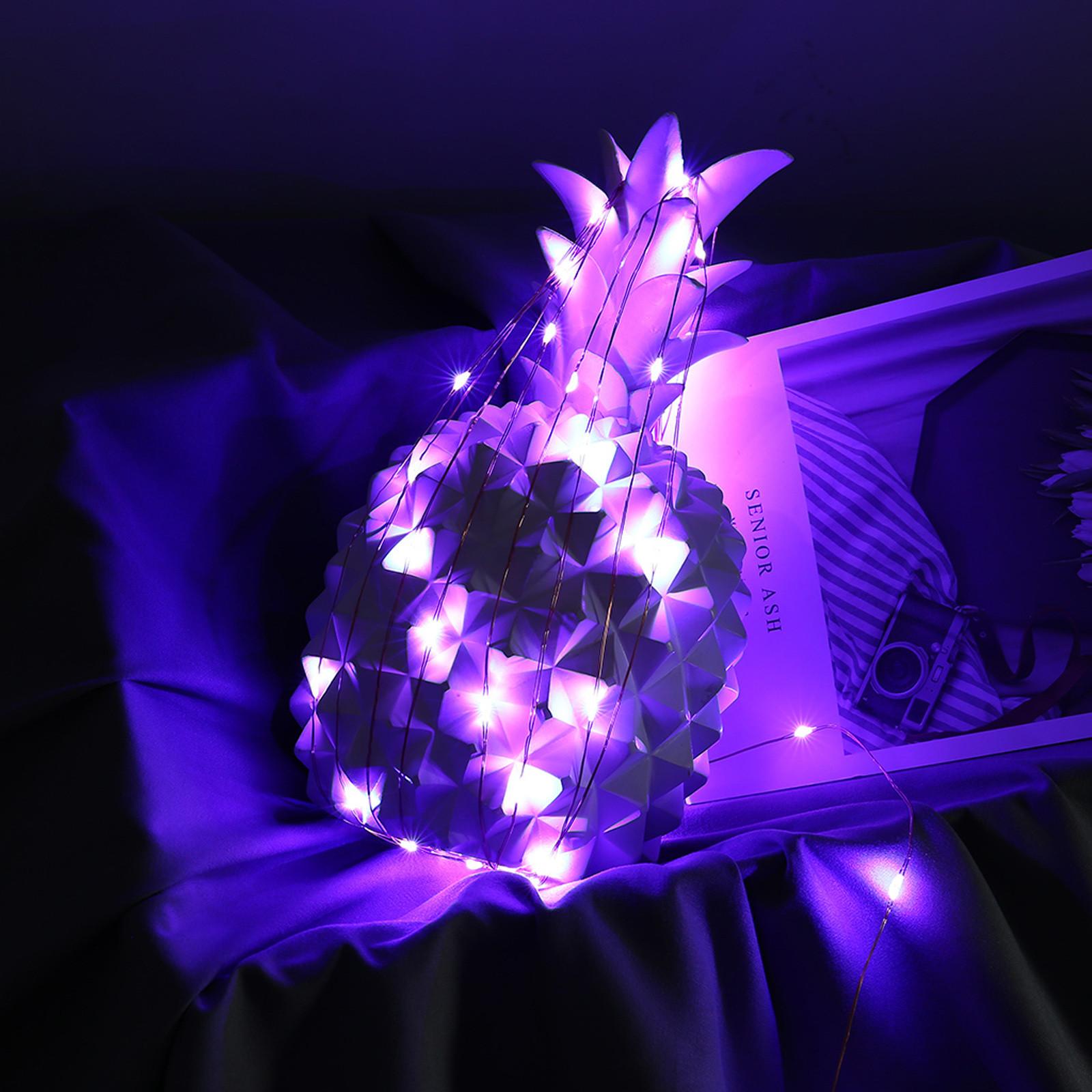 

Гипсофильные гирлянды 50 светодиодов 16 футов Рождественские гирлянды с питанием от USB с дистанционным управлением Украшения для дома One Size фиолетовый