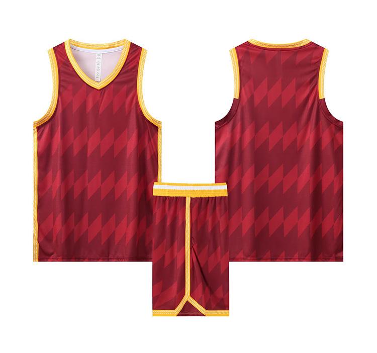 Basketball Suit Sports Men S Vest Basketball Suit Youth Children Primary School Students Training Suit Digital Printing 3XS красный