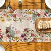 Table Runner Christmas Floral Printing Machine Washable Home Party Decoration Table Runner Protects Table from Heat Scratches Spills Tablecloth