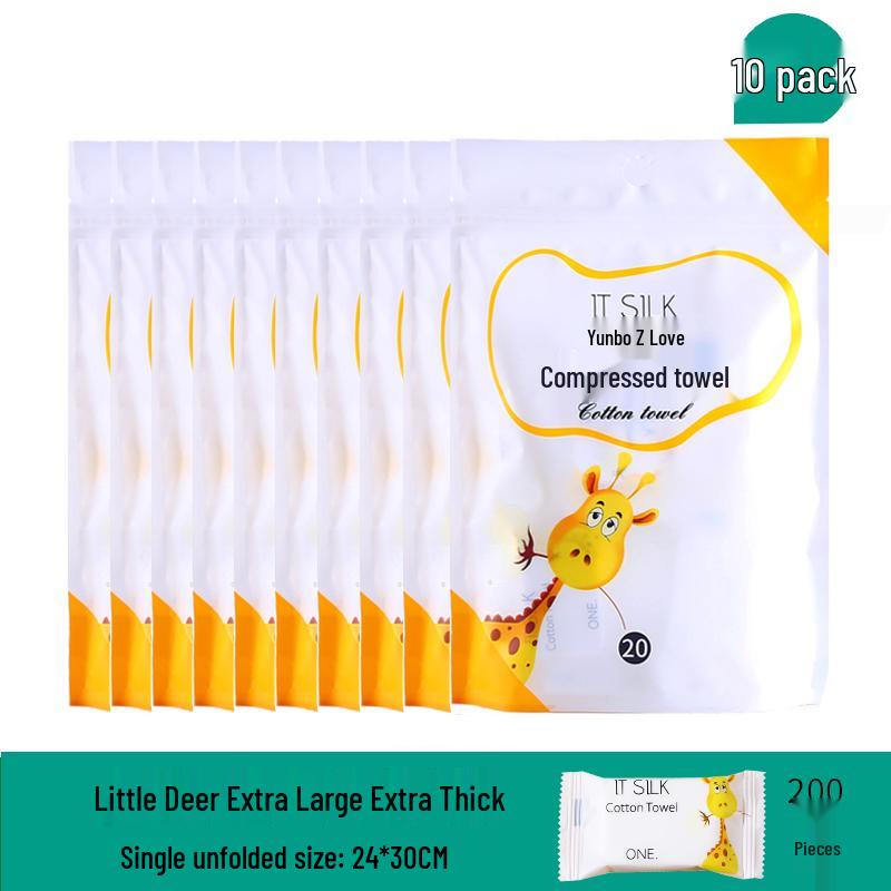 Portable Thickened Compressed Towel: Disposable Face, Bath, and Sports Washcloth for Travel and Hotel Use