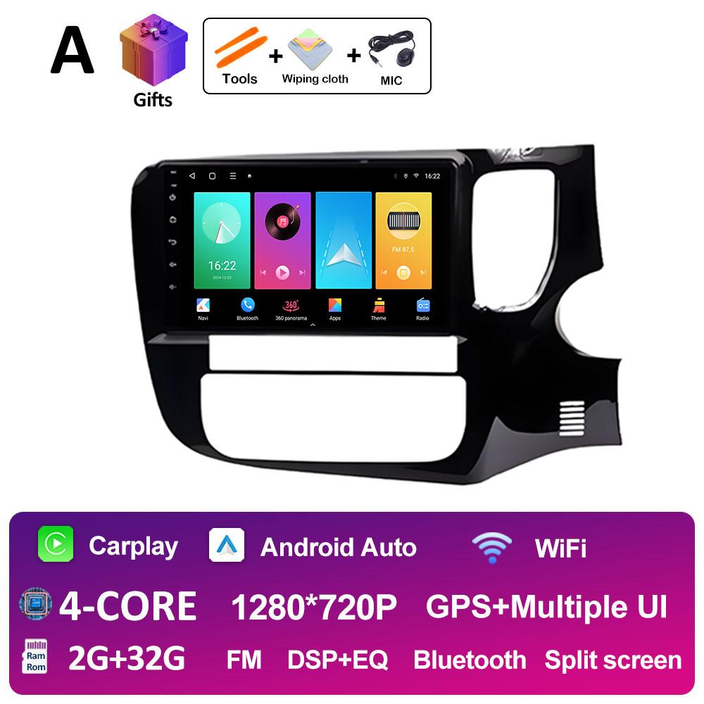 Intelligentes System Kabelloses CarPlay Für Mitsubishi Outlander 3 2012 - 2018 BT 2.5D Touchscreen GPS-Navigation Autoradio Kein 2din