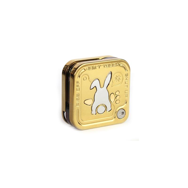 

Grumpy Rabbit Fingertip EDC Toy Three Layers Magnetic Side Push Slider Fidget Spinner Metal Decompressio For Adult Gift золотий