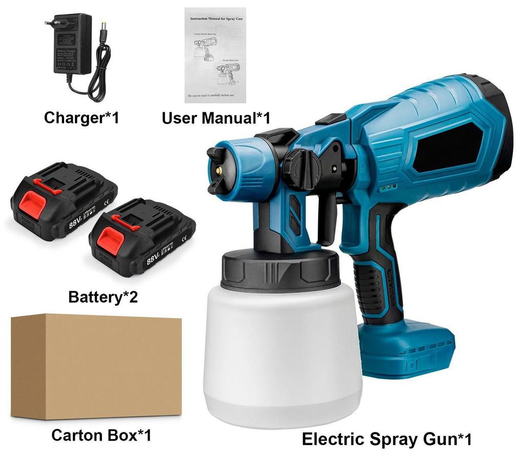 Portable Electric Paint Spray Gun - Multifunctional High-Pressure Atomization Tool