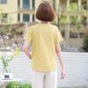 Elderly Women's Embroidered Summer Short Sleeve Top