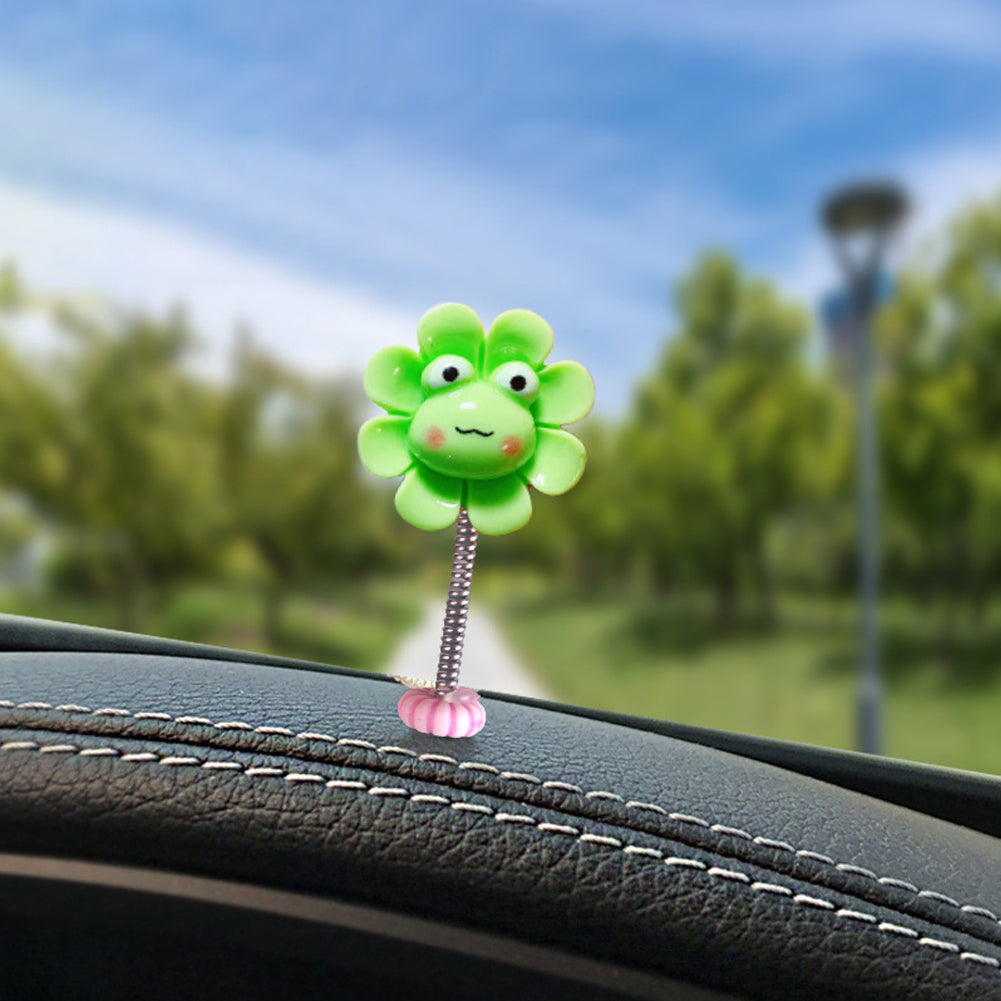 Mașină Desen Animat Clătinare Cap Floare Ornament Decor Clătinare Cap Decor Bandă Dublu-adezivă Accesorii Interioare Ornamente