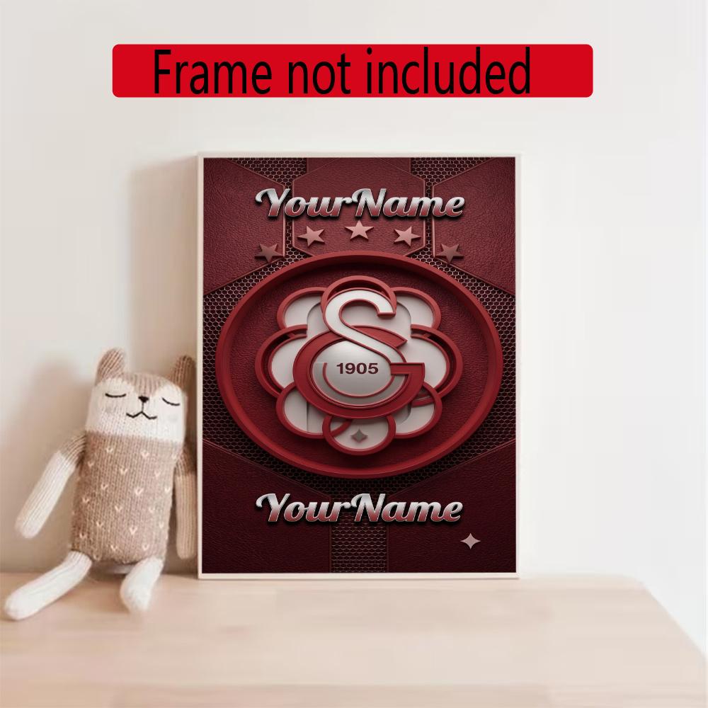 Galatasaray Personalized Name Round Diamond Painting Kit Diamond Embroidery Painting Rhinestones Mosaic Frameless Handwork Decoration Arts