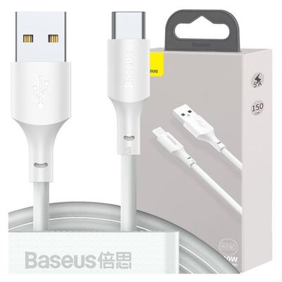Baseus Simple Wisdom USB To USB-C Cable, 40W, 5A, 1.5M (White) 2 Pcs.