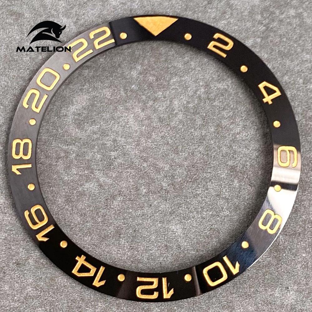 MATELION 38 мм керамический сплав часы безель вставка кольцо наклонная посадка 40 — фото 38