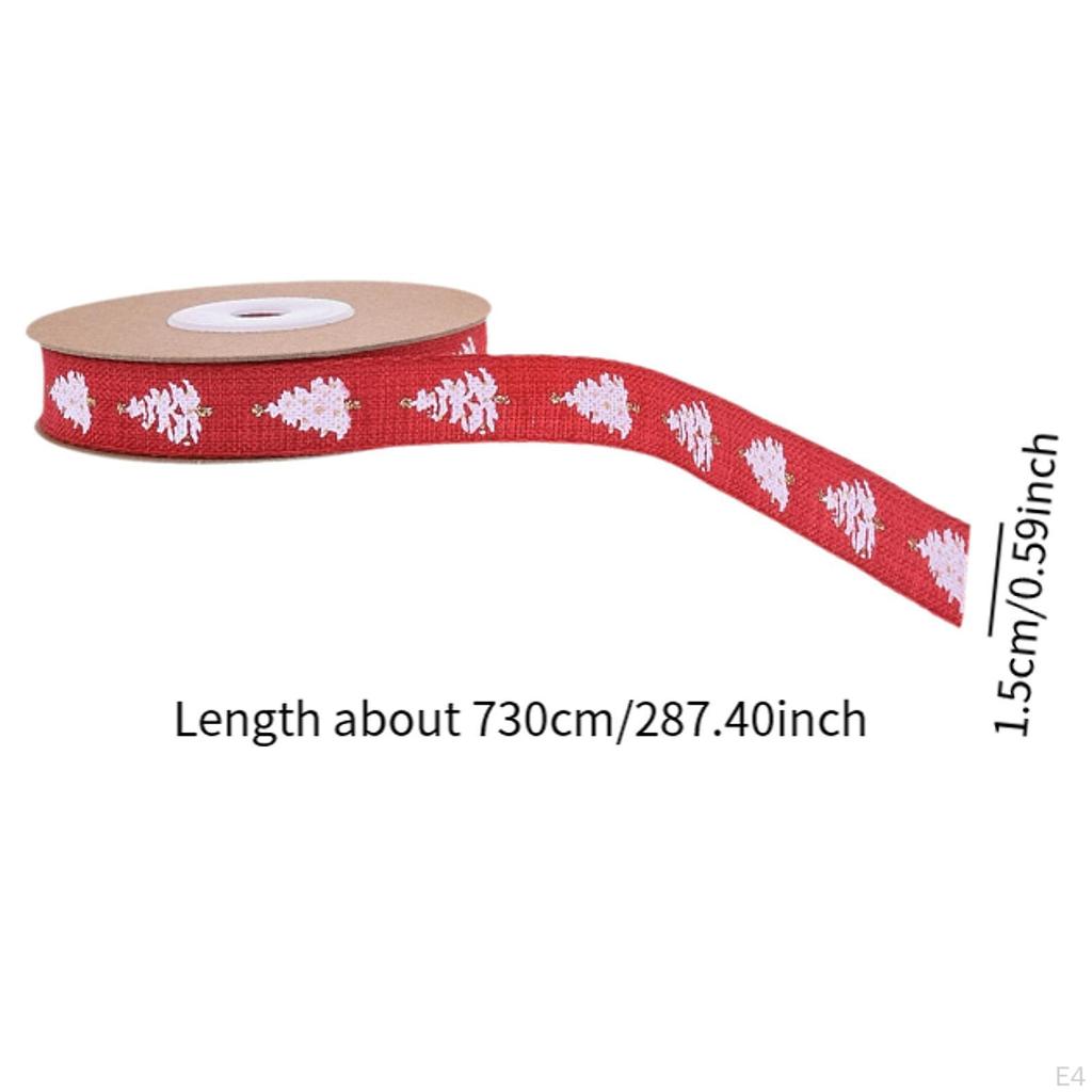 8 Meters Christmas Decorative Ribbon, 1 Roll Decoration for Home Party