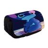 Stitch Cartoon Double Large Capacity Flip Pencil Case Children'S Stationery Box