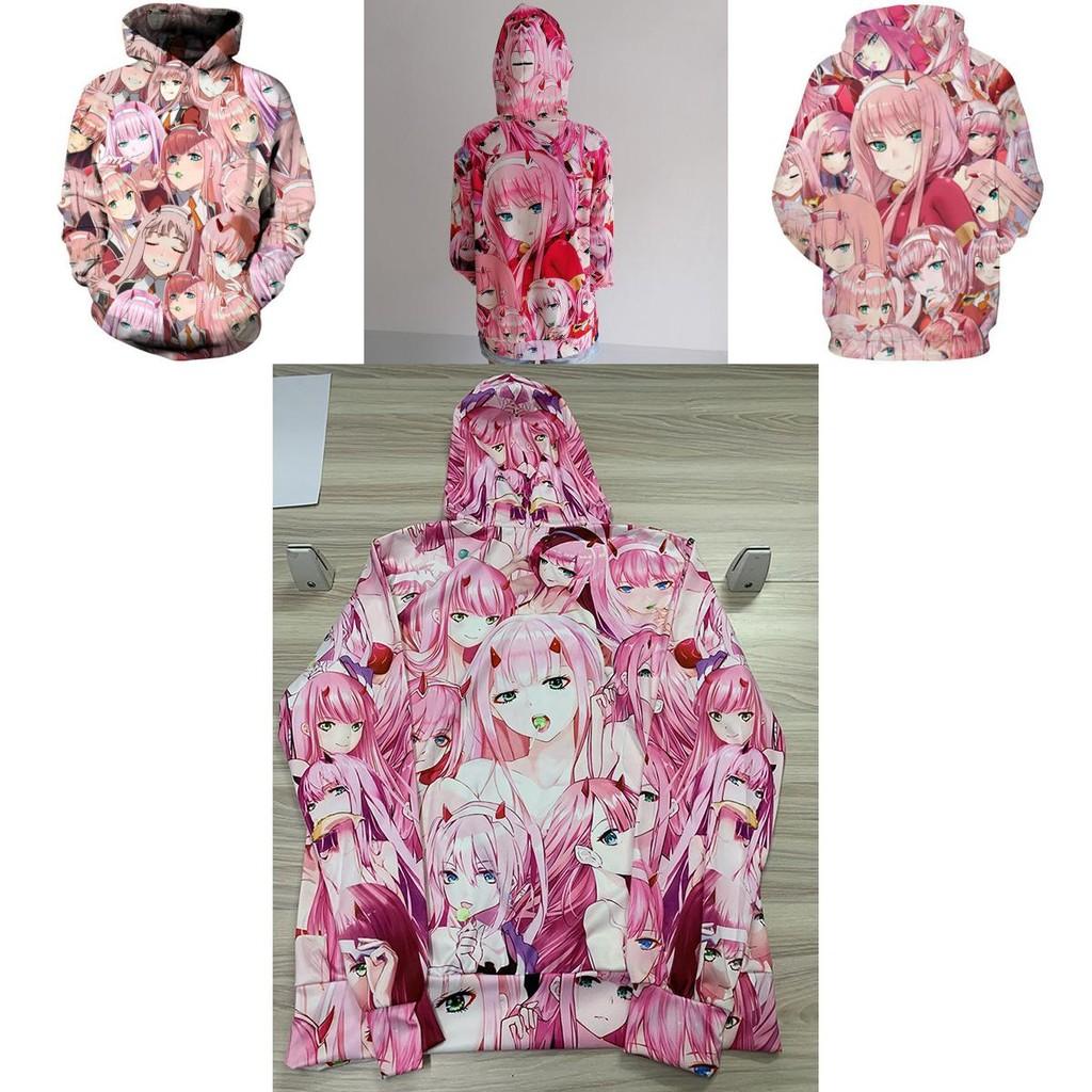 Gemütlicher Und Stilvoller Anime Darling In The Franxx Zero Two Muster Unisex Hoodie