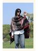 Ethnic Hooded Cape Shawl - Unisex Warm Travel Outerwear Cloak