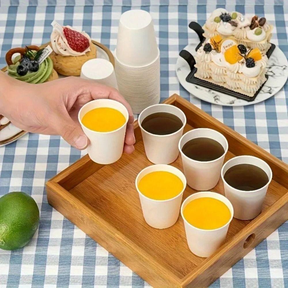 200Pcs Thickened Tasting Cup Multisize Paper Coffee Cup Disposable Paper Cup  Household Drinking