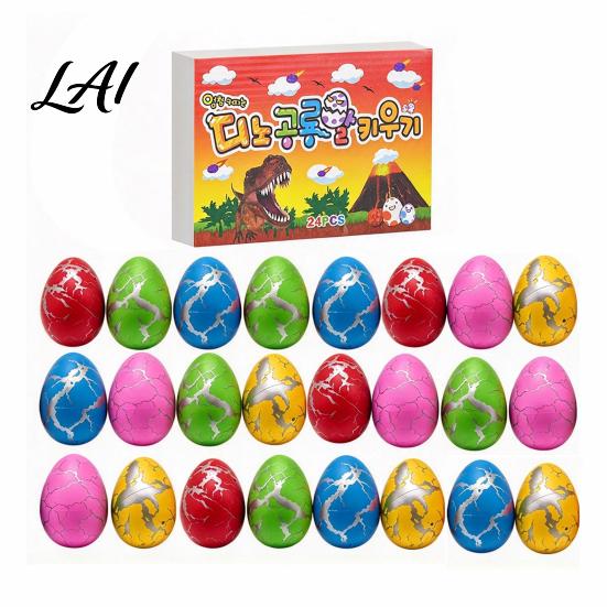 Novelty Toys for Classroom Prizes Dinosaur Advent Calendar with 24 Water Hatching Eggs Color Crack Grow Surprising Box Party Favors Dino Educational