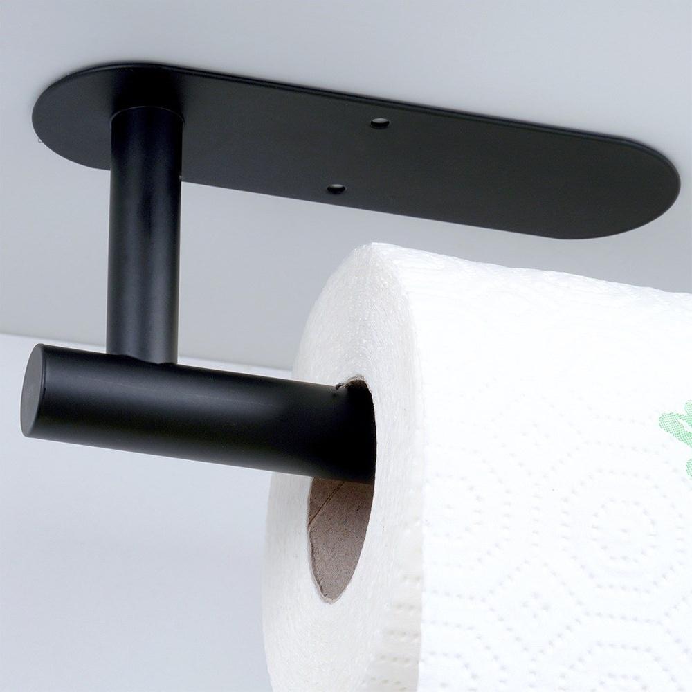 Wall-Mounted Self-Adhesive Paper Towel Holder, Screw-On Kitchen Hanger