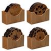 6 Stück/Set Lotusblume Holz Rund Tassenuntersetzer Chinesischer Stil Teetassen Untersetzer Esstischmatte Küche