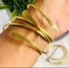 Set of 6 Punk Style Exaggerated Mesh Metal Arm Cuffs and Bracelets for Women