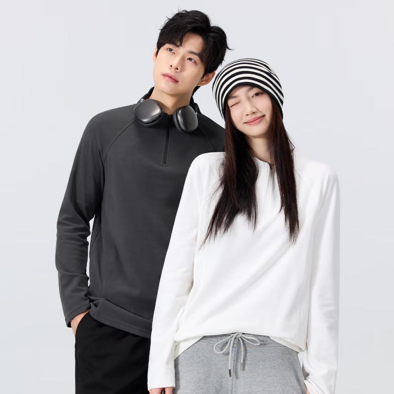 MINISO Men's American Style Half-Zip Baselayer T-Shirt