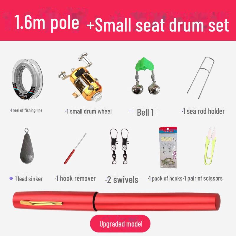 Ultra-Compact Mini Pocket Pen Fishing Rod - Retractable Casting Lure Rod Set