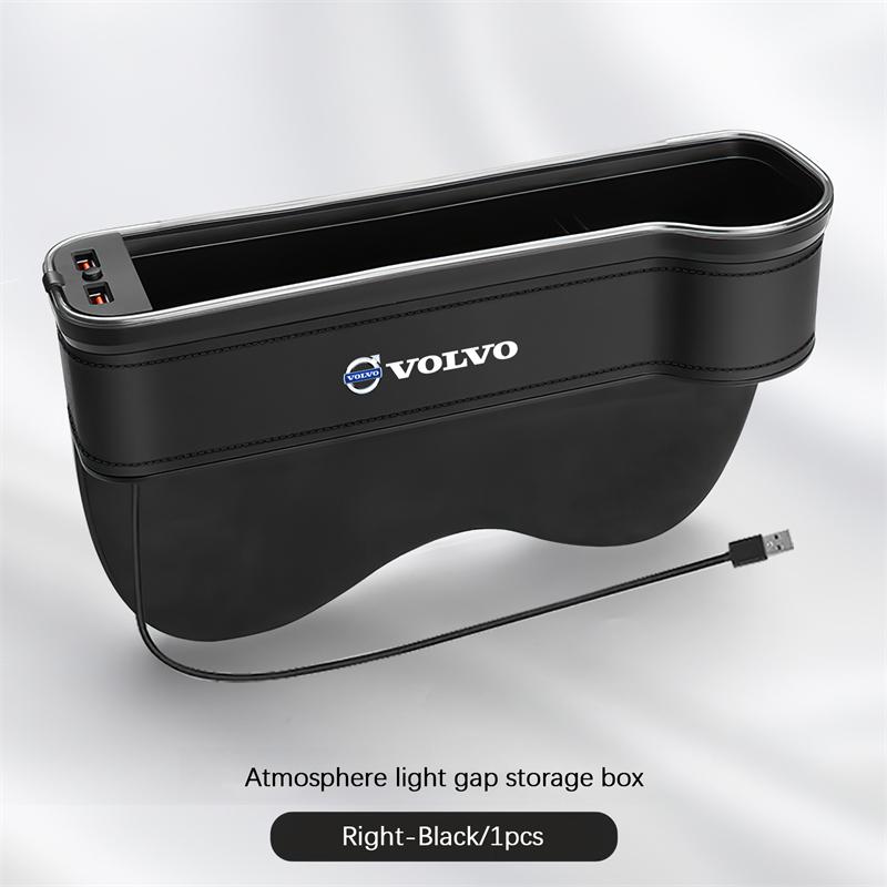 LED Car Seat Gap Box Atmosphere Lamp Storage Box For Volvo XC90 V90 V60 XC60 V40 EC40 EX40 S80 S60 S90 C40 XC40 V70 XC70 C30 C70