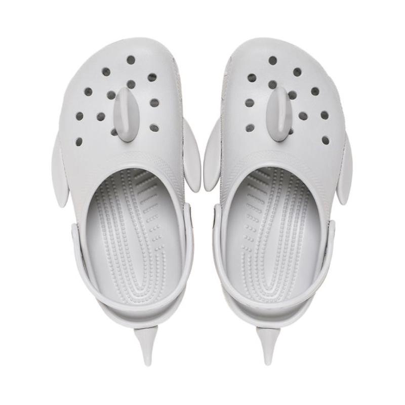 Crocs Resin Comfortable and Versatile Children's Sandals Grey Children's Model