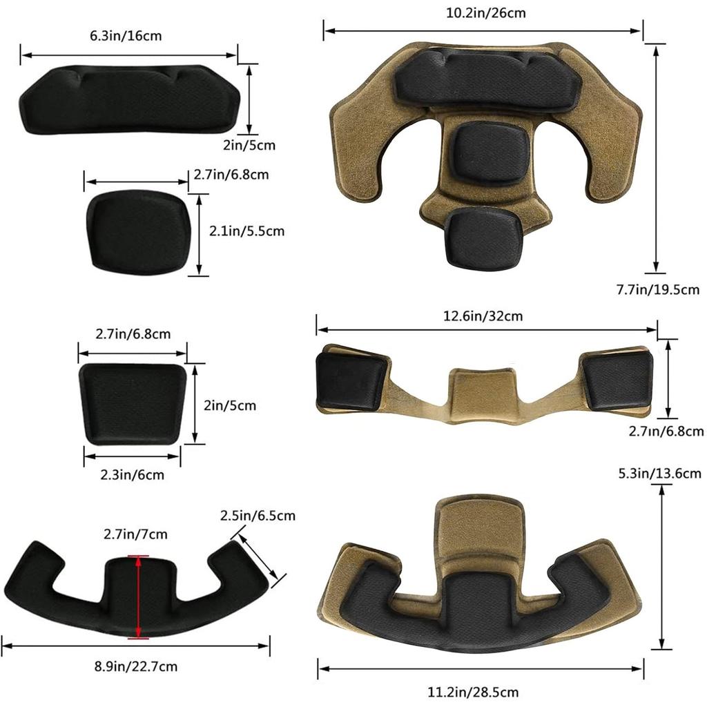 Helmet Pads, Universal Replacement Ex Helmet Internal Memory Foam Pad Universal Helmet Padding Inserts Protective Mat Universal