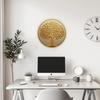 Vastu Kalpavriksha Money Golden Tree Photo Frame, Round