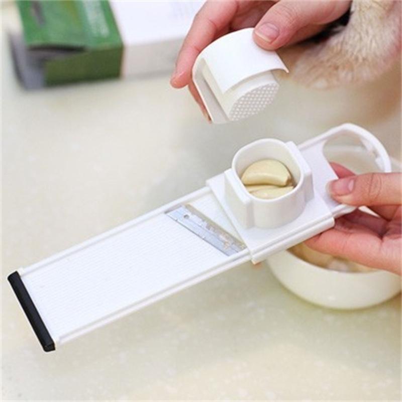 Stainless Steel Garlic Slicer Dishwasher Safe Gingers Press Vegetable Cutting Slicing Tool for Cooking Enthusiasts