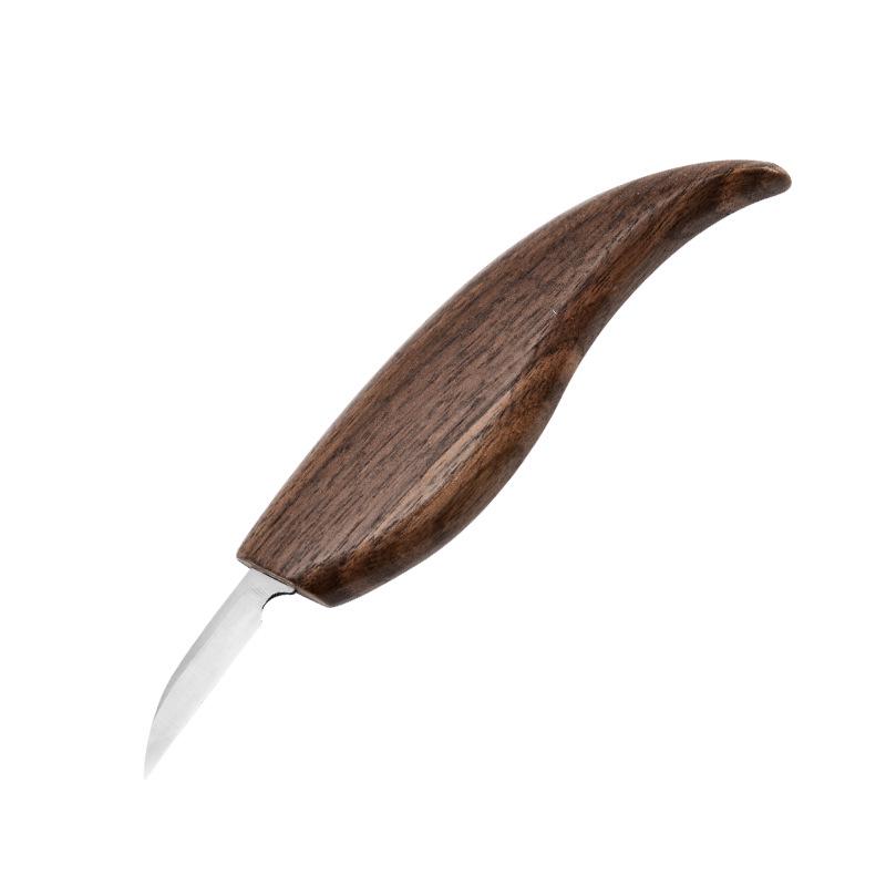 Wood Carving Knife Set with Square Handle - Includes Spooning, Chisel, Utility, and Detail Knives for Handmade Woodcraft.