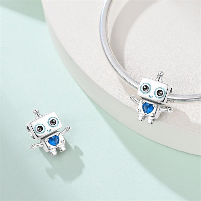 Copper Fruit Ice Cream Flower Travel Robot Beads Pendant Charms Fit Original Bracelet Charm Bead Necklace Diy Female Jewelry