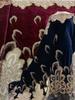 African Velvet Beaded Heavy Lace Fabric  High Quality French Nigerian Sequins Embroidered Lace For Party Dress Sewing