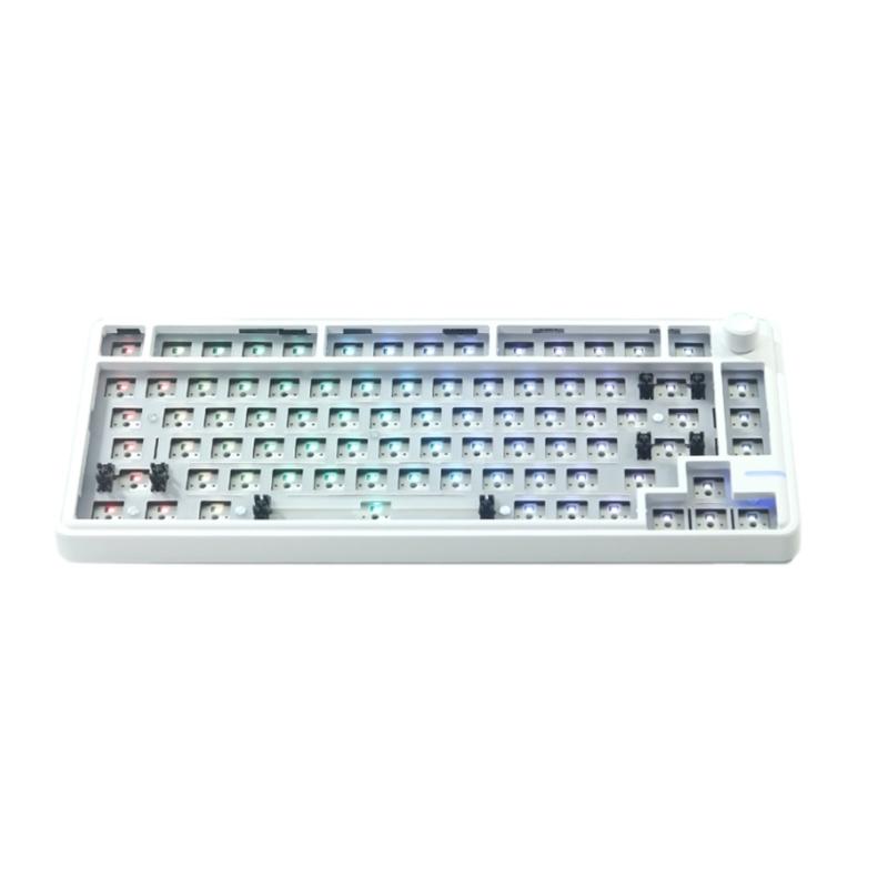 LS02 Mechanical Keyboard Kit Convenient Switches Replacement 3Modes BT5/2.4Ghz/UsbC Hot Swappable Backlights