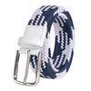 Mesh Nylon One Size Fits White with Elastic Blue and 115cm Men's Belt, Elastic, All, Casual, Business, Golf, Band, White, [Item]