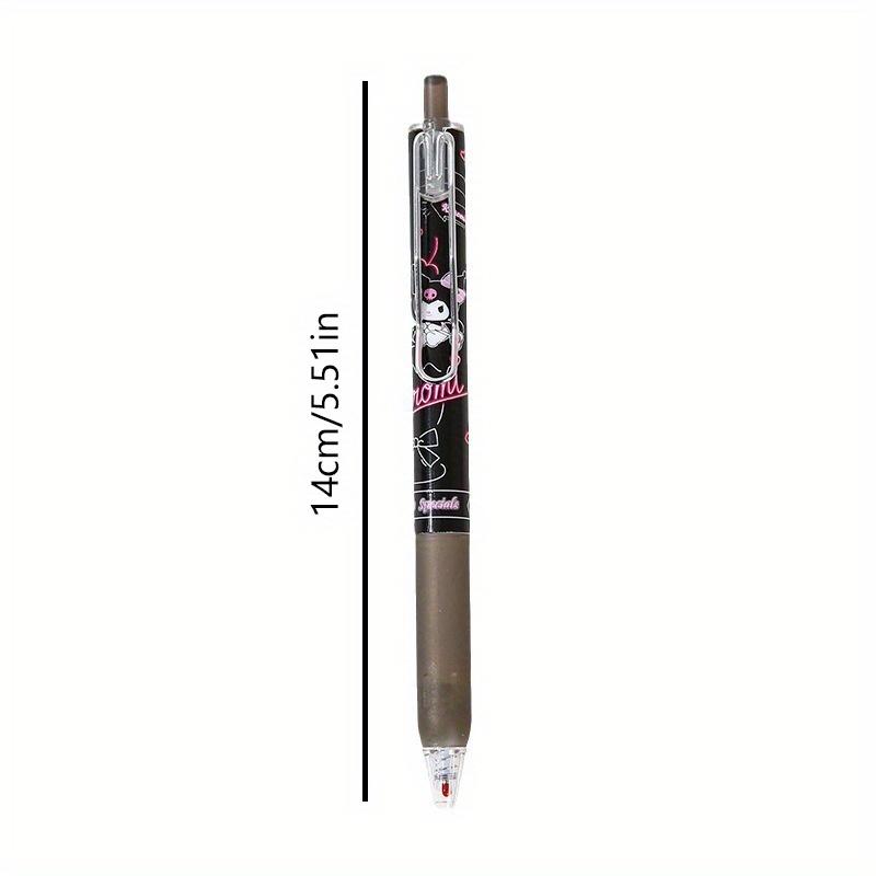 12Pcs 0.5mm Sanrio Kuromi Elf Box Press Pen High-Pretty Neutral Pen ST Head Sign Pen Black Smooth Back To School Season