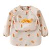 Baby Bib Apron Baby Smock Bib Kid Long Sleeve Bib Waterproof Sleeve Bib Weaning Bib Eating Shirt Bibs For Aged 6 to 36 months