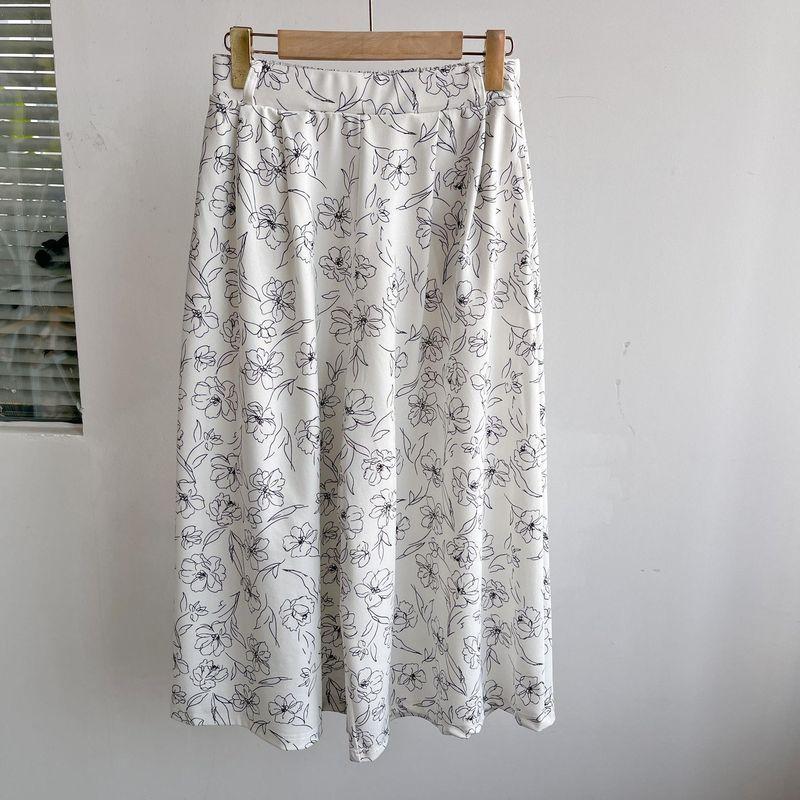 

Slight Flaw Summer Loose Design Sense Retro Elegant High-Grade Sense Print Slimming High Waist Casual Pants Lazy Trendy Y2 White LL