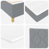 Box Spring Bed with Headboard Light Gray 140 x 200 cm Fabric